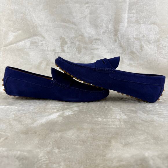 New Republic by Mark McNairy Barclay Suede Loafer / Driver Men\'s Size 10.5 Blue main image 5